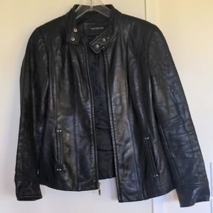 Women's Jones New York leather jacket size small black